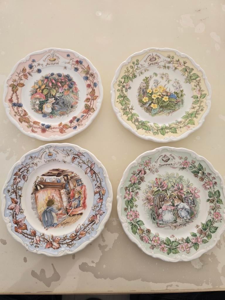 Royal Doulton Brambly Hedge 4 Seasons Plate Set (1990)”, Ophalen of Verzenden