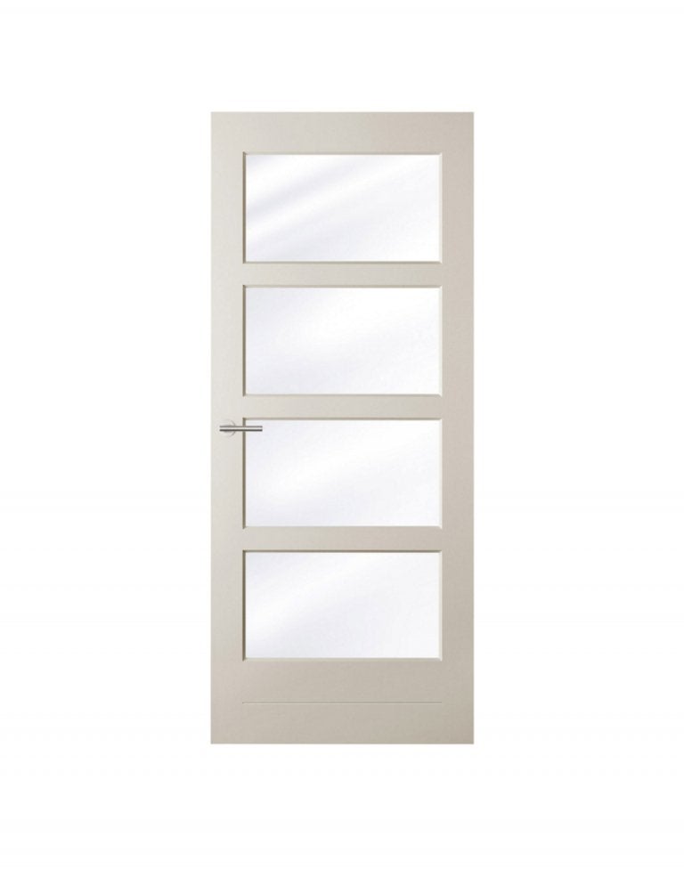 Binnendeur met glas stomp en opdek, Niet ingevuld, 80 tot 100 cm, Binnendeur, Niet ingevuld