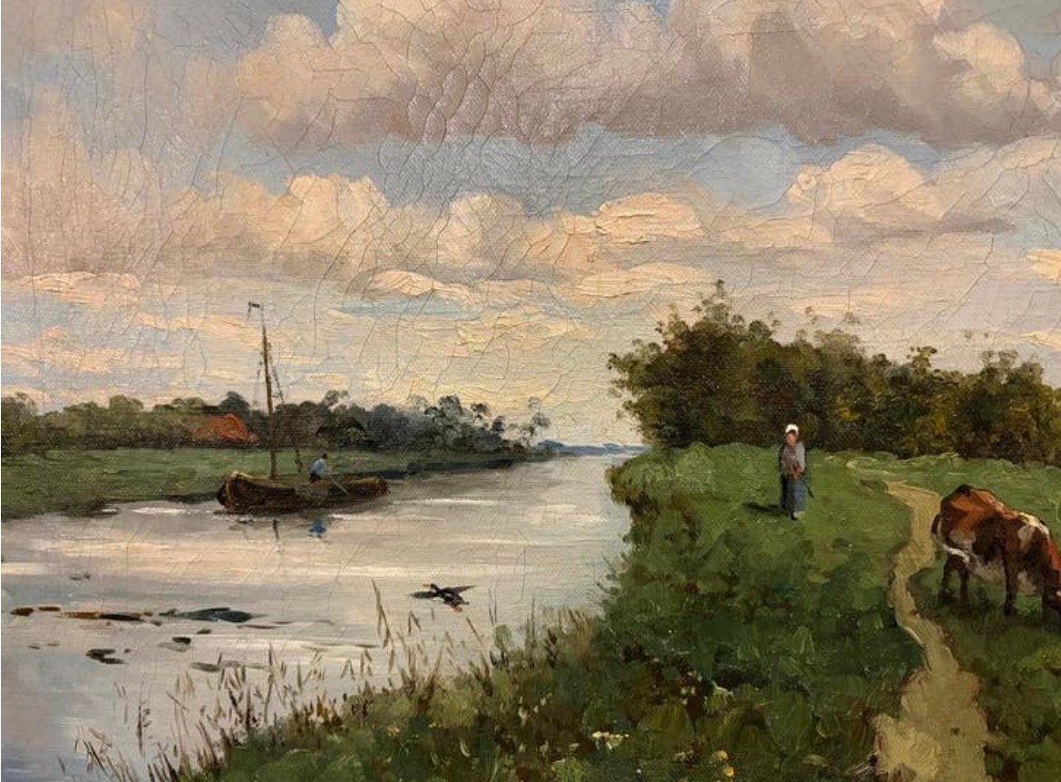 Willem Roelofs 1822 -1897 Nederlands kunstschilder etser, Antiek en Kunst, Ophalen