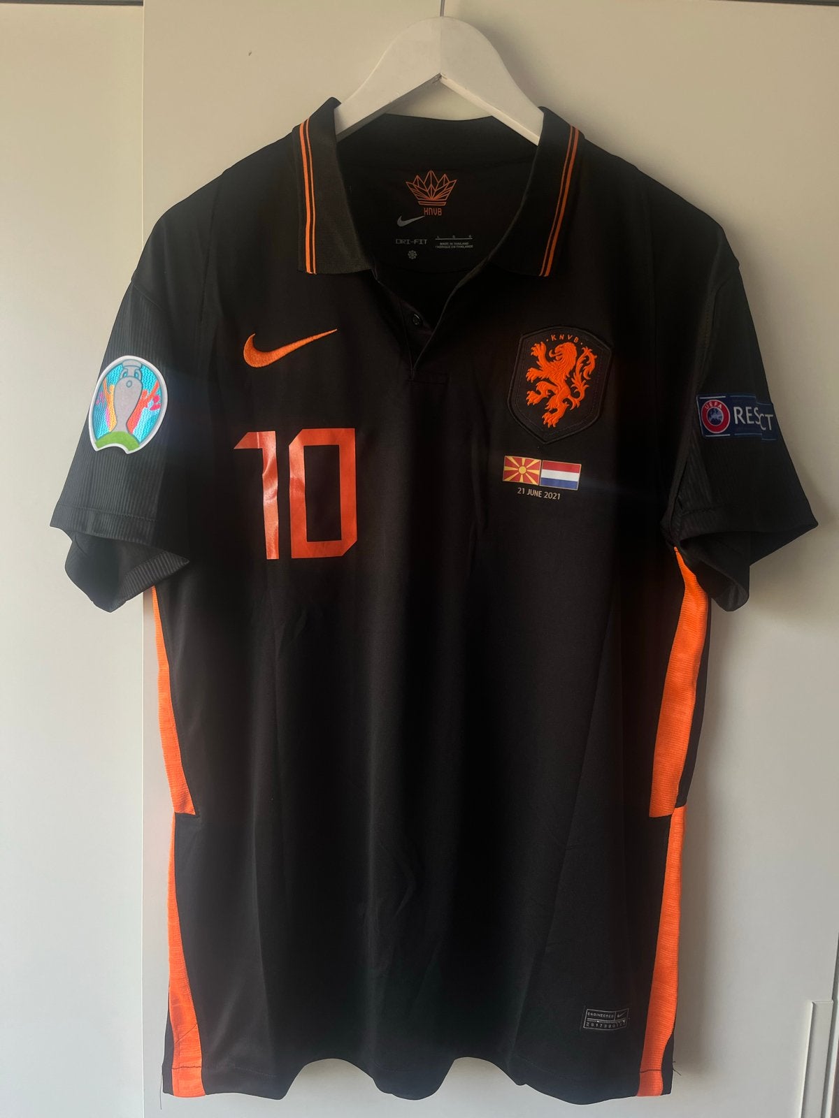 Nederland 2020 Uit Shirt - Maat L, Ophalen, Maat 52/54 (L), Zwart, Nieuw