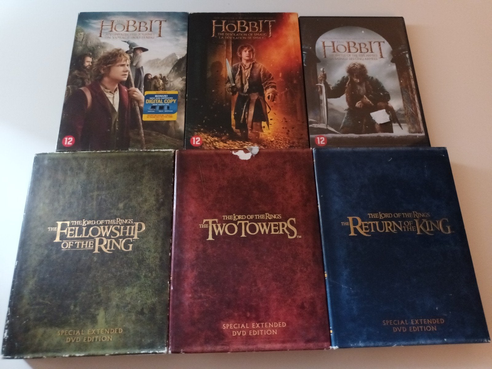 dvd collectie Lord of the Rings en The Hobbit, Vanaf 12 jaar, Ophalen of Verzenden, Zo goed als nieuw