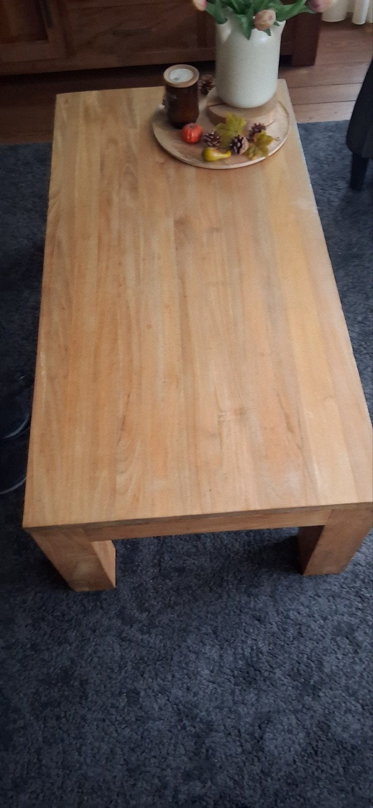 teak hout salontafel, Ophalen, Gebruikt, 100 tot 150 cm, Teakhout