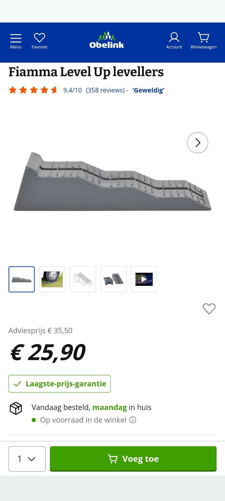 Caravan wig, Ophalen