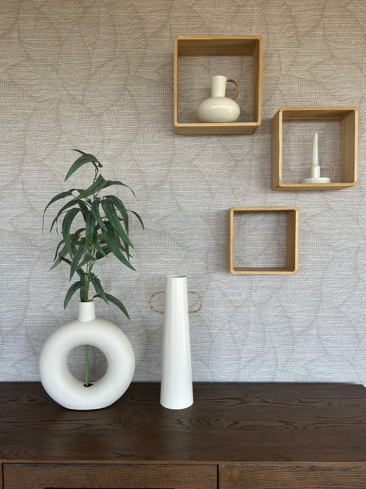 Mooie creme set voor op dressoir en tegen de muur huiskamer, Huis en Inrichting, Ophalen of Verzenden, Zo goed als nieuw