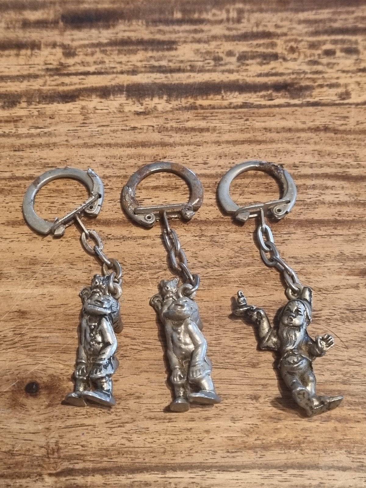 Set van 3 vintage sleutelhangers: kabouters, Ophalen of Verzenden, Gebruikt, Dier of Natuur