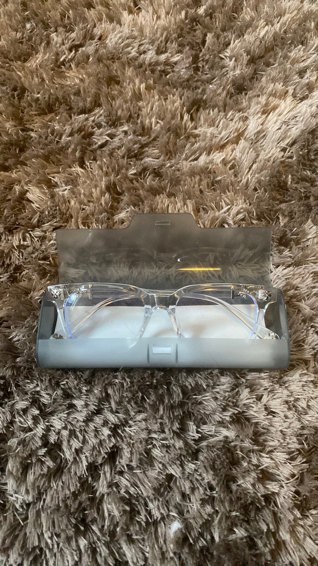 Chrome hearts bril transparant met een blauwlichtfilter, Verzenden, Zo goed als nieuw, Bril, Overige merken