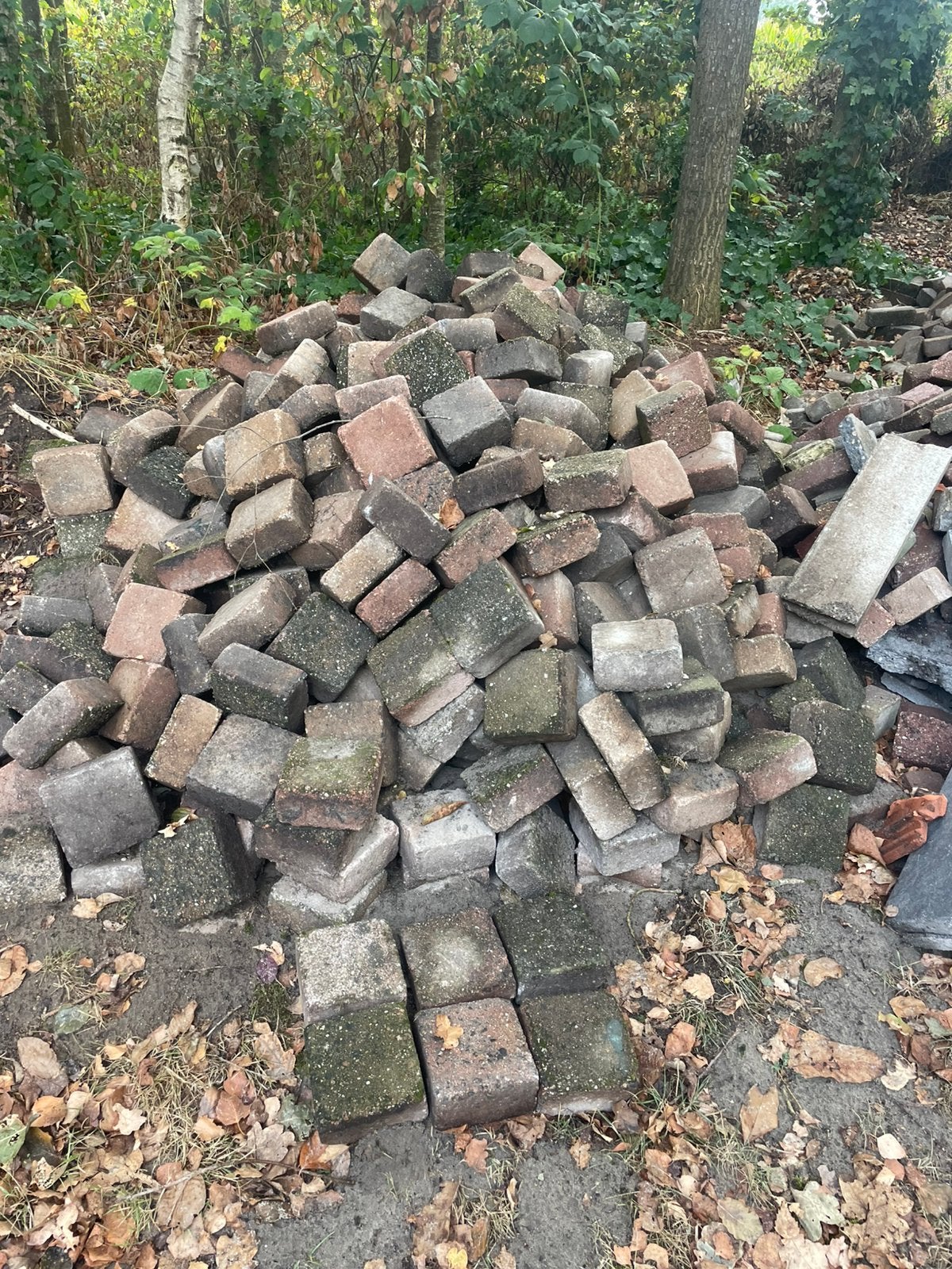 Cobble stones vierkante klinkers stenen (gebruikt), Ophalen, Gebruikt, Klinkers, 10 m² of meer
