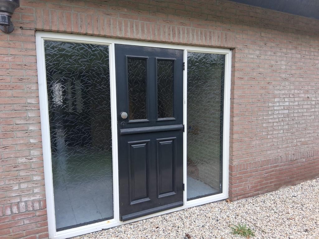Voordeur met zijlichten, 201.5 cm hoog 88cm breedte., Doe-het-zelf en Verbouw, Deuren en Horren, Ophalen, Gebruikt, 120 cm of meer