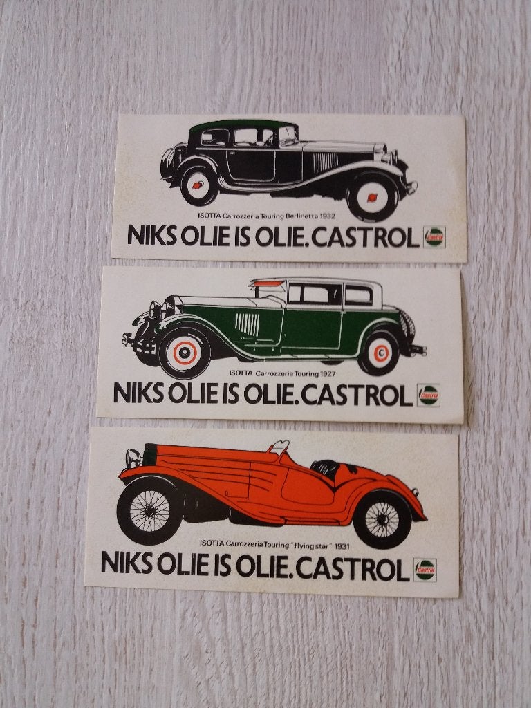 sticker NIKS OLIE IS OLIE . CASTROL, Ophalen of Verzenden, Zo goed als nieuw, Merk