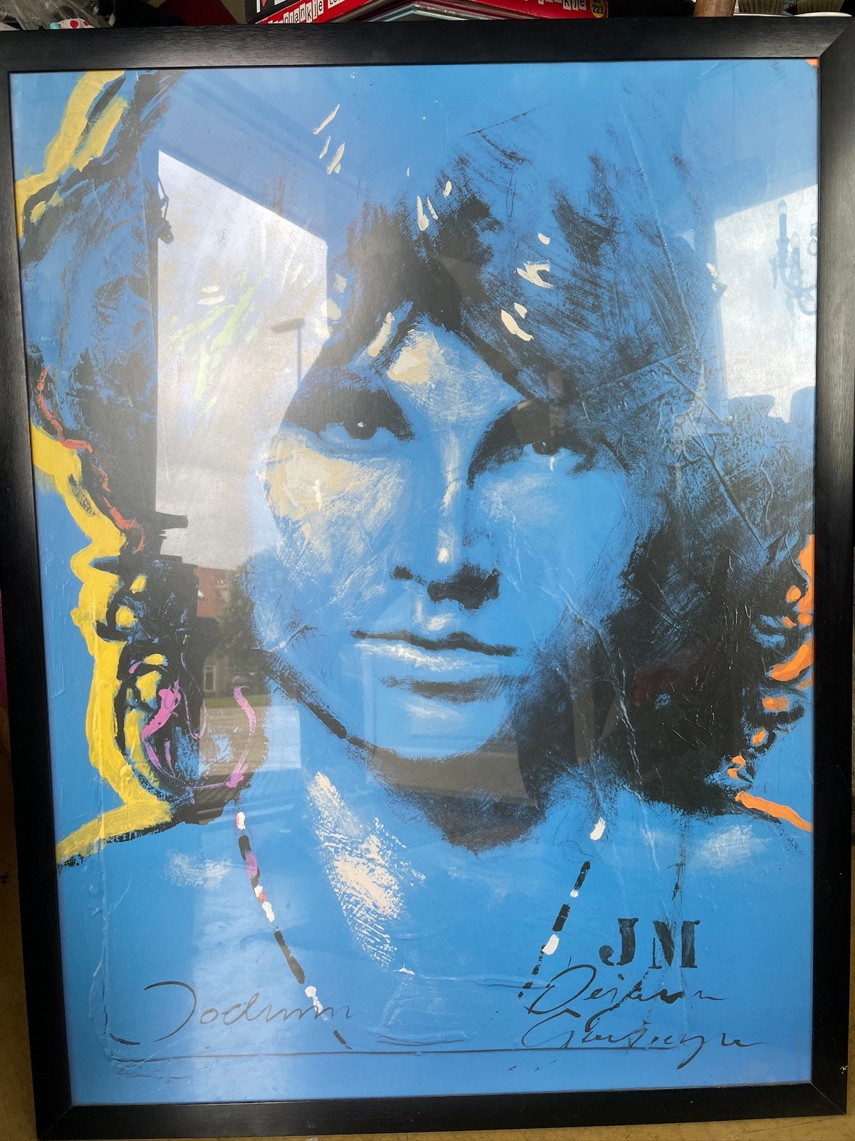 Grote Jim Morrison Pop Art Poster - Ingelijst, Ophalen of Verzenden