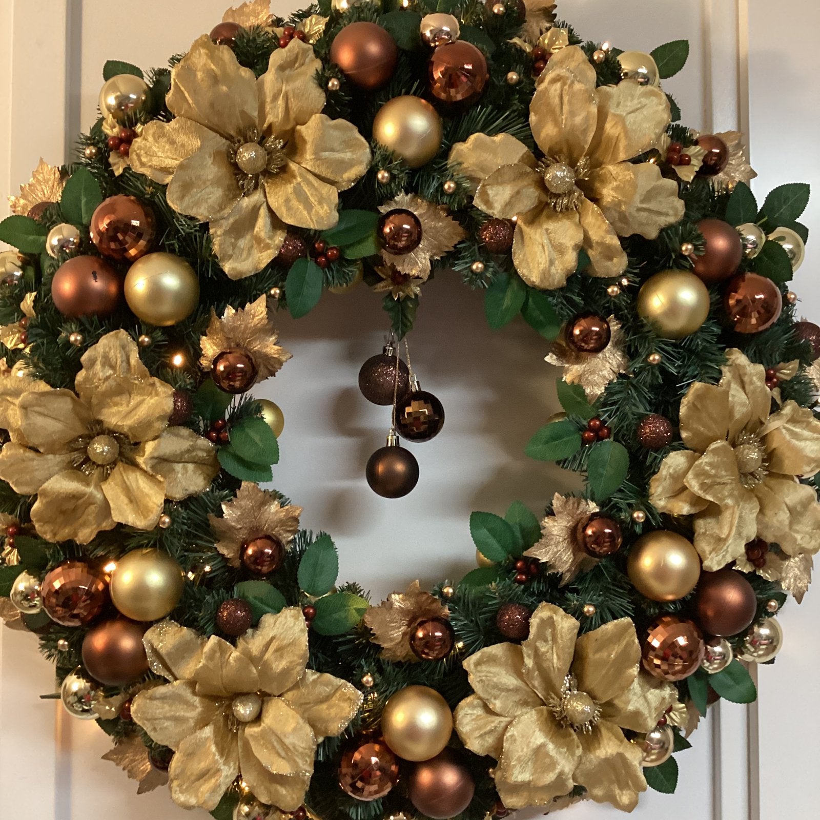 Prachtige & super grote kerstkrans met verlichting 80 cm, Huis en Inrichting, 80 cm, Ophalen of Verzenden, Nieuw