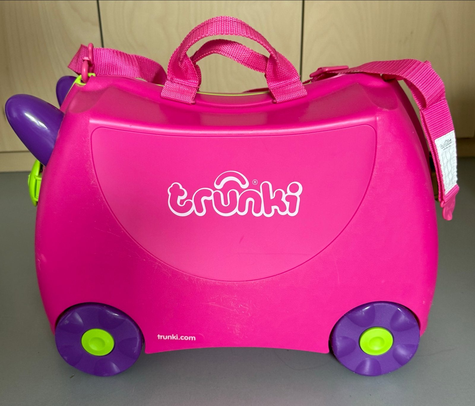 Trunki Kinderkoffer Roze, Wieltjes, Gebruikt, Hard kunststof, Minder dan 50 cm