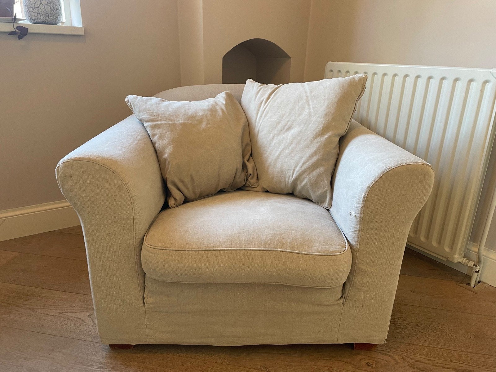 Linteloo fauteuil - Stoffen overtrek aan vervanging toe, Ophalen, Gebruikt, 75 tot 100 cm, 75 tot 100 cm