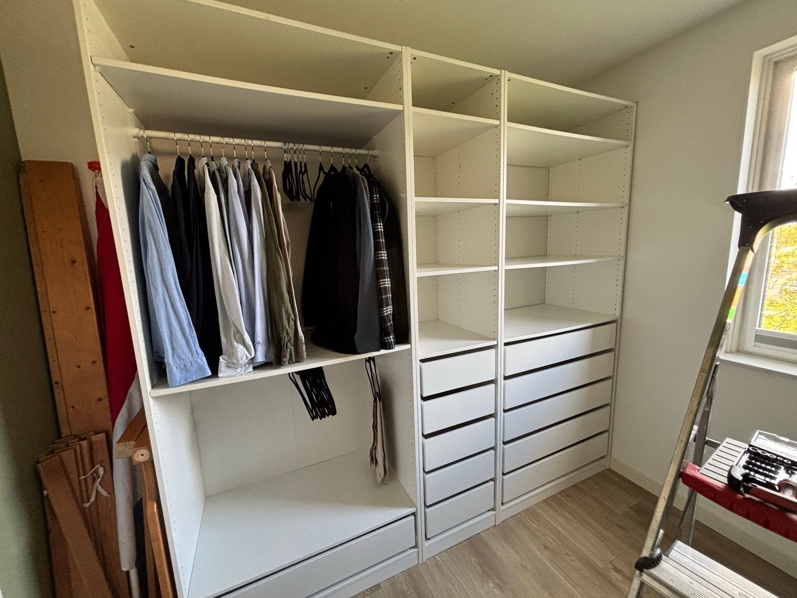 IKEA Pax kast, Huis en Inrichting, Kasten | Kledingkasten, Gebruikt, 200 cm of meer, 50 tot 75 cm, Met lade(s), Ophalen