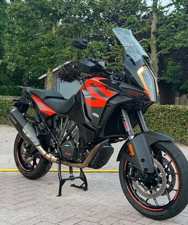 Ktm 1290 super adventure s (2021) 15.470km stand (vol optie), Motoren, 2 cilinders, Handvatverwarming, Motorrijbewijs A, 1301 cc