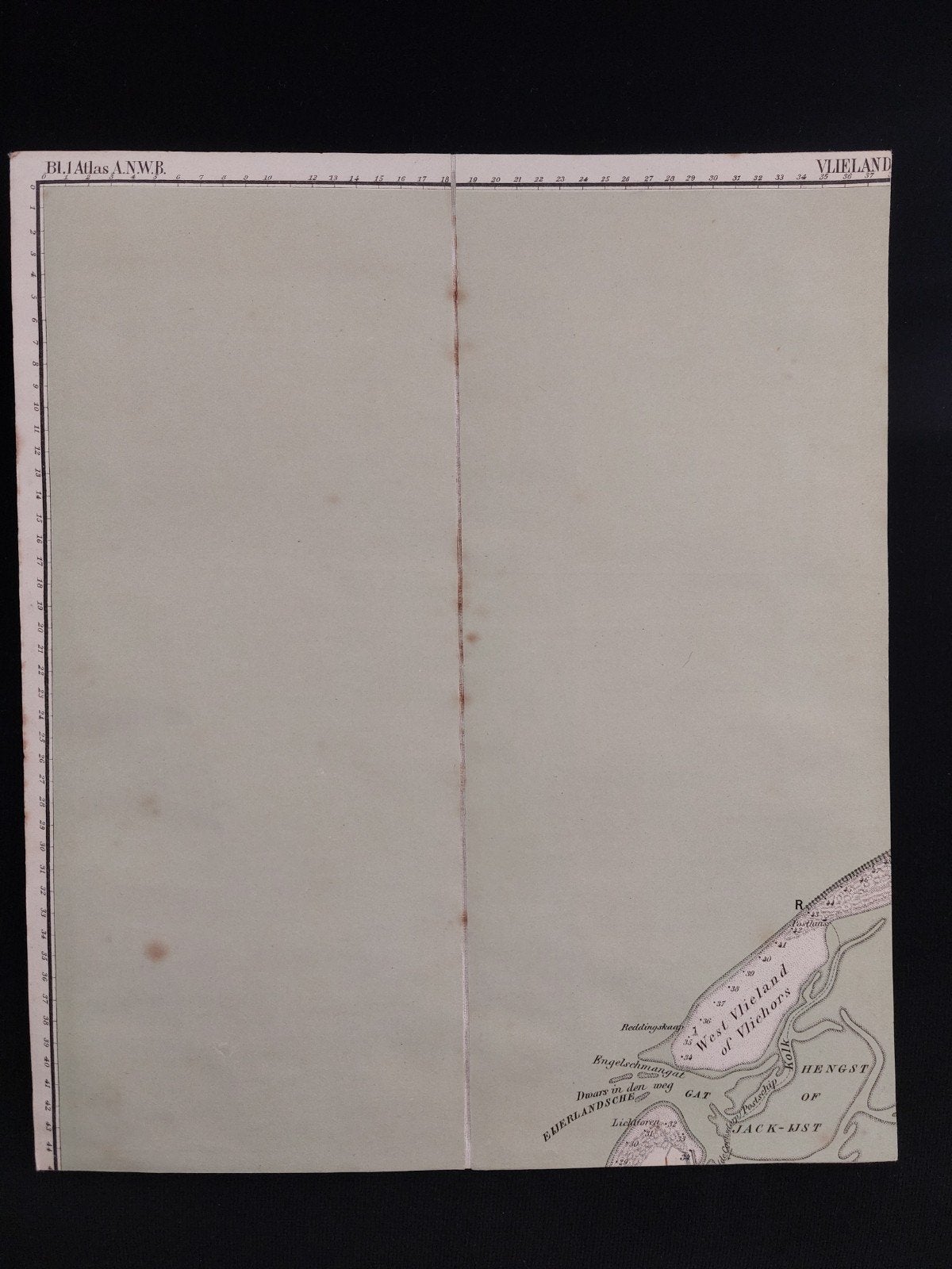1 / Vlieland en omgeving plattegrond ANWB uit 1920, Gelezen, ANWB, Ophalen of Verzenden, Landkaart