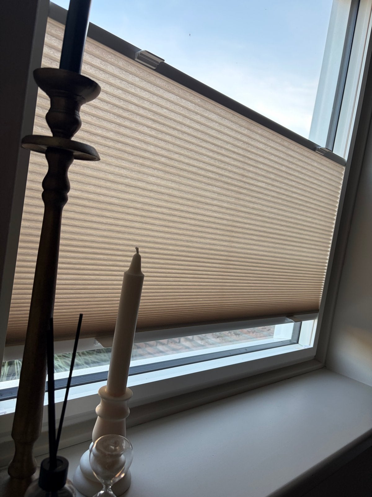 Nieuw Plisségordijn EasyFrame Doupli Beige (zonder boren), Ophalen, Overige merken, Beige, Nieuw