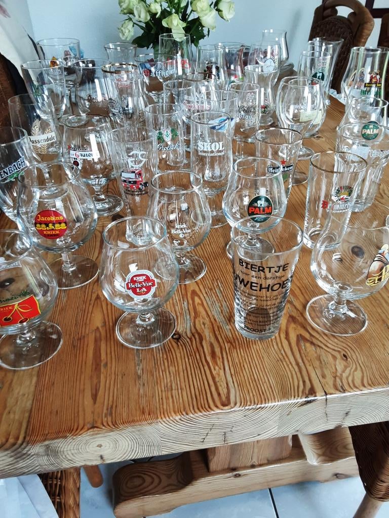 Mooie collectie diverse bierglazen, Ophalen, Zo goed als nieuw, Glas of Glazen, Overige merken