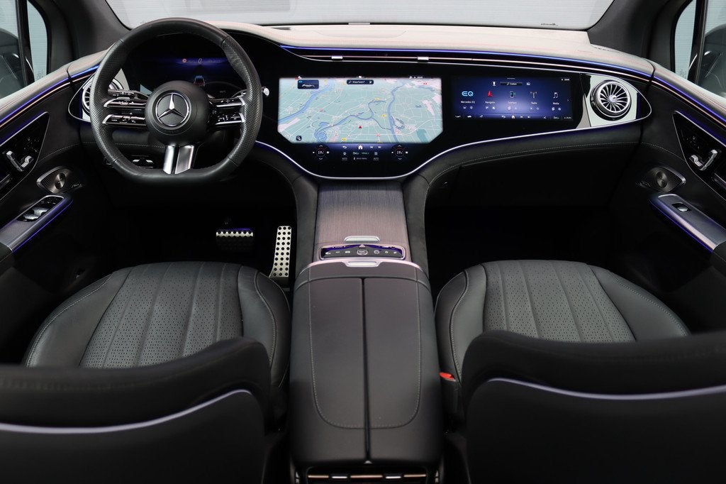 Mercedes-Benz EQE SUV 350 4MATIC AMG Line Premium+ 91 kWh |, Auto's, Mercedes-Benz, Gebruikt, Zwart, Zwart, Automatische klimaatregeling