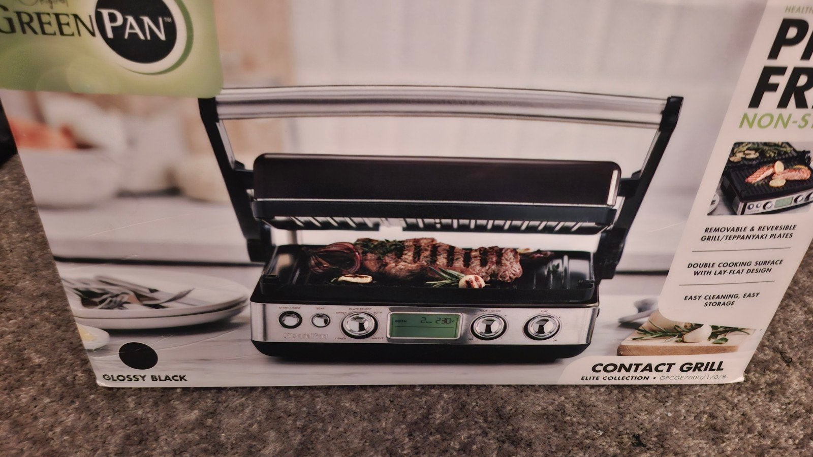 GreenPan Contactgrill - PFAS-vrij - Nieuw in doos, Ophalen of Verzenden, Nieuw, Overige merken