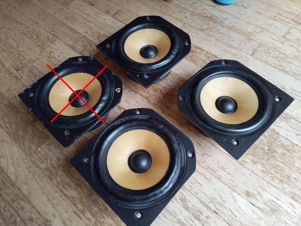 B&W BM220 / 7 II Bass Mid range speaker 8Ohm, Audio, Tv en Foto, Luidsprekers, Gebruikt, Front, Rear of Stereo speakers, 60 tot 120 watt