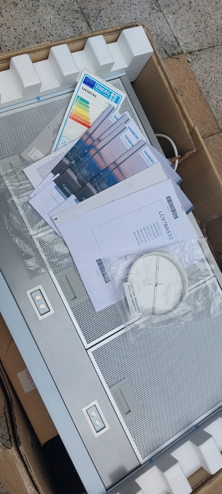 Siemens afzuigkap, Ophalen, 60 cm of meer, Overige typen, Nieuw