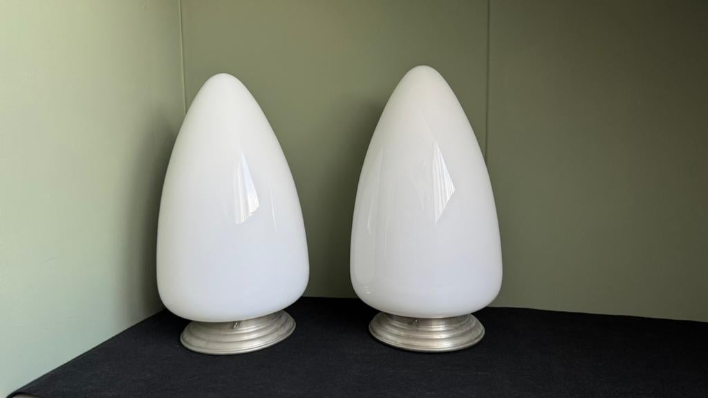 Plafond lamp plafonniére Gispen Giso Menhir formaat XL, Ophalen, Gebruikt, Art deco, jaren '30 Gispen, Glas