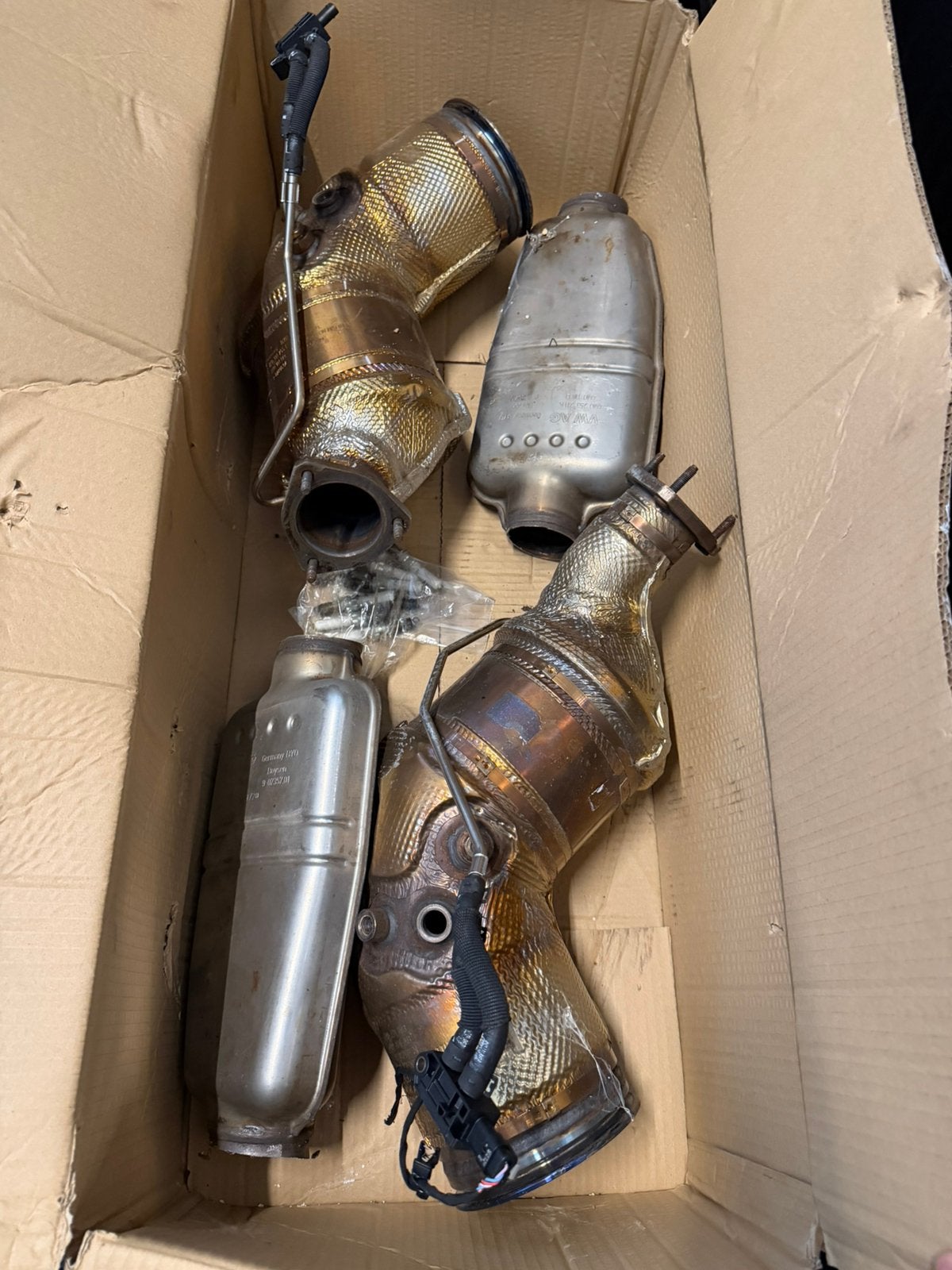 RS6 originele downpipes met katalysatoren/OPF (roetfilters), Ophalen, Audi