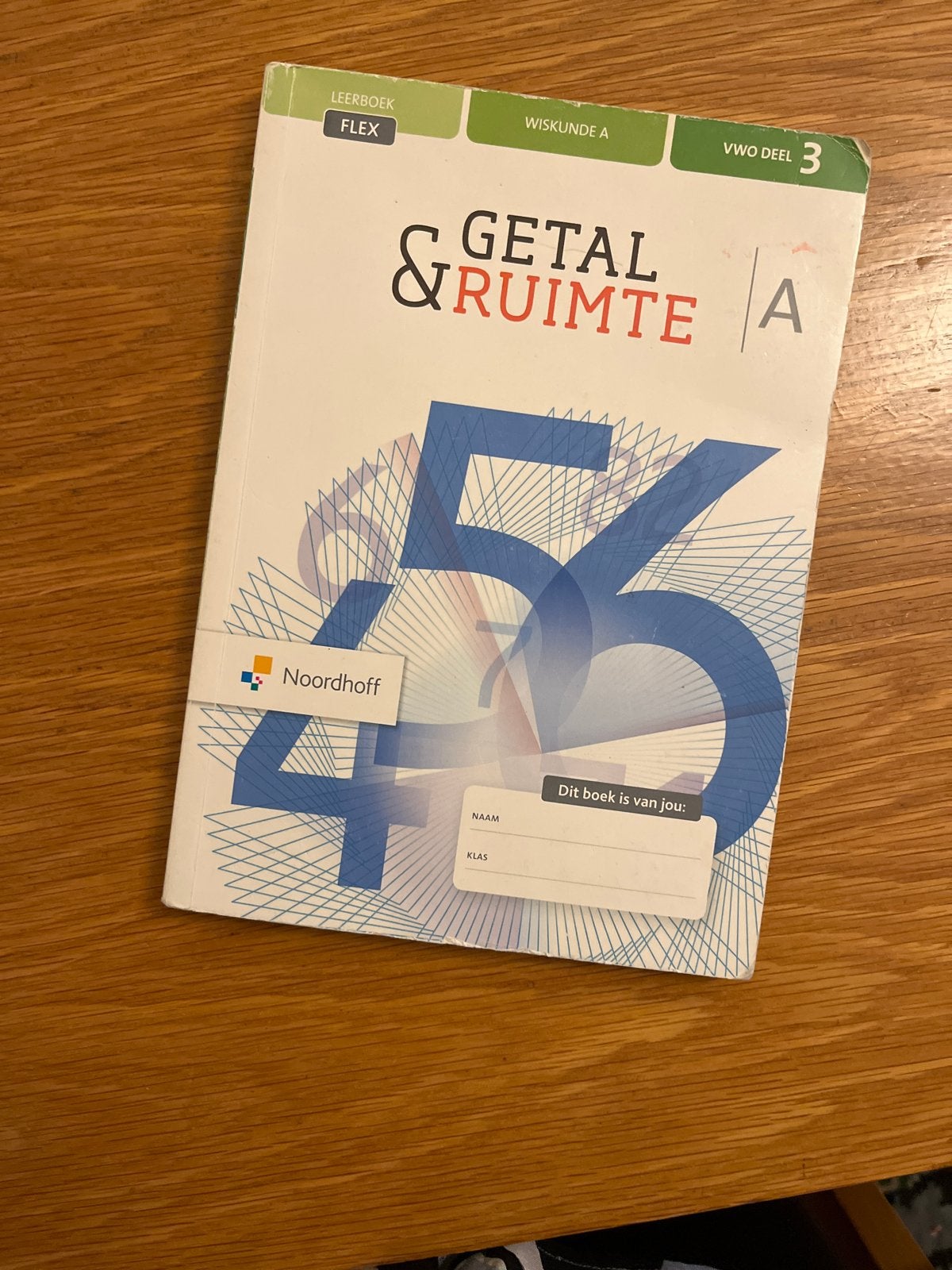 Wiskunde A VWO deel 3 - Getal & Ruimte FLEX leerboek, Ophalen of Verzenden, Gelezen, VWO, Wiskunde A