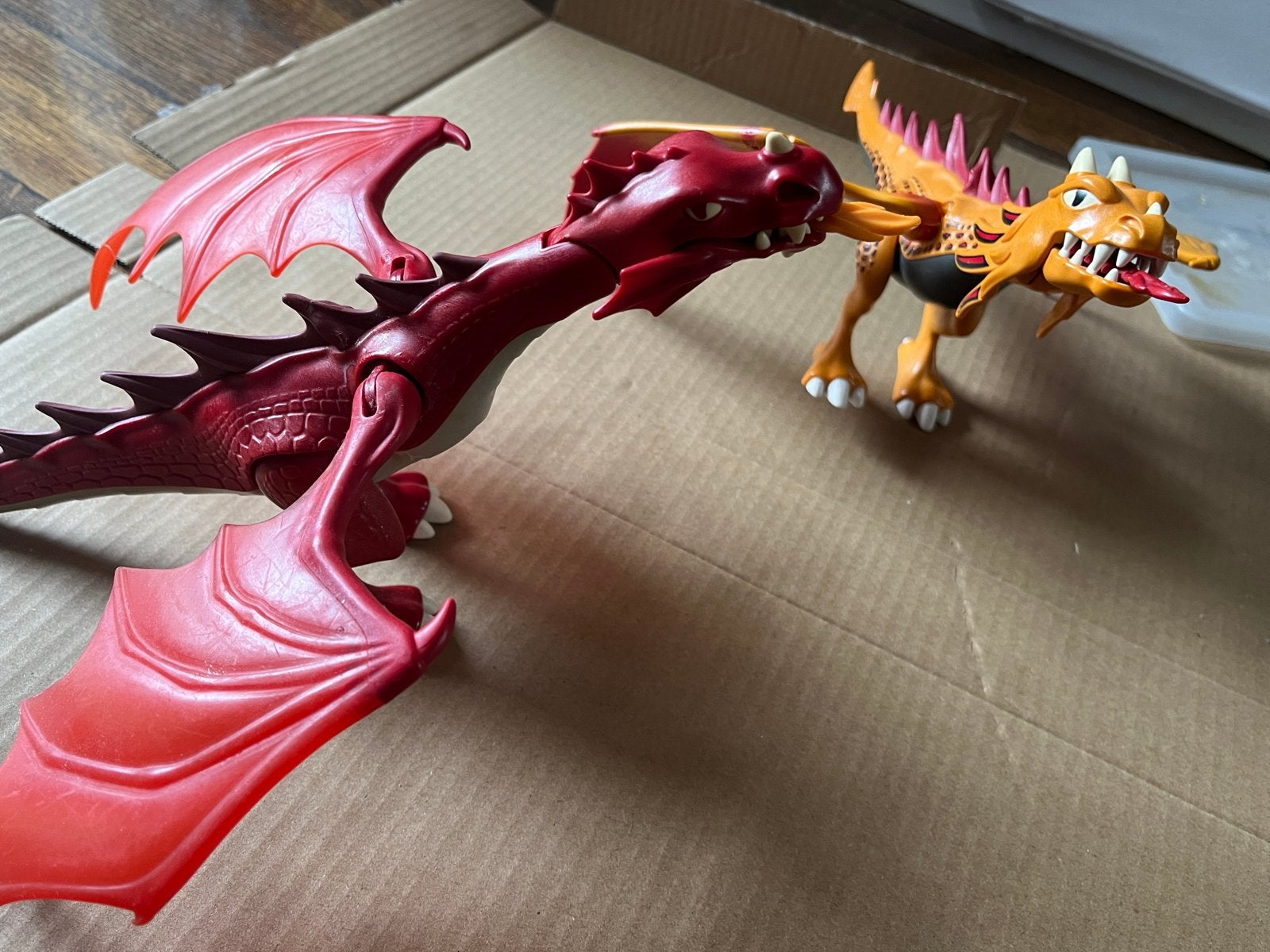 2 playmobiel draken met reparatie, Ophalen, Gebruikt, Losse onderdelen, Figuren