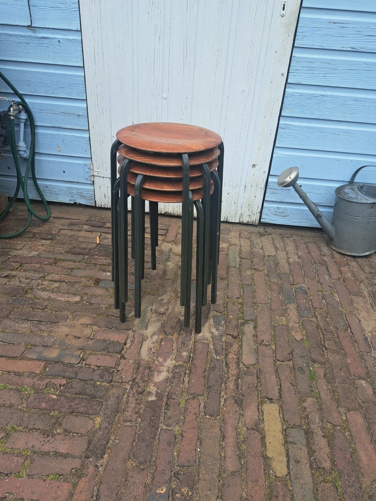 Oude schoolkrukjes, Ophalen, Gebruikt, Hout