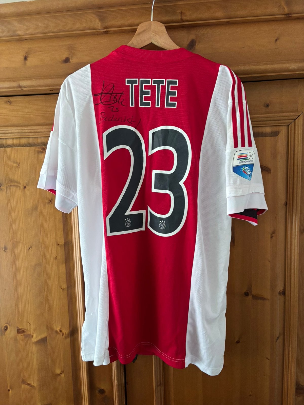 Ajax shirt adidas home 2015/2016 tete signed, Ophalen of Verzenden, Zo goed als nieuw, Ajax, Shirt