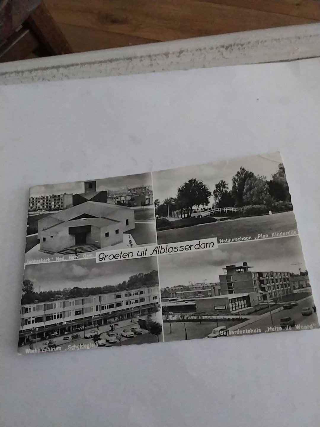 Oude Ansichtkaart Alblasserdam - Zwart-wit, Verzamelen, Ophalen of Verzenden, 1960 tot 1980, Gelopen, Zuid-Holland