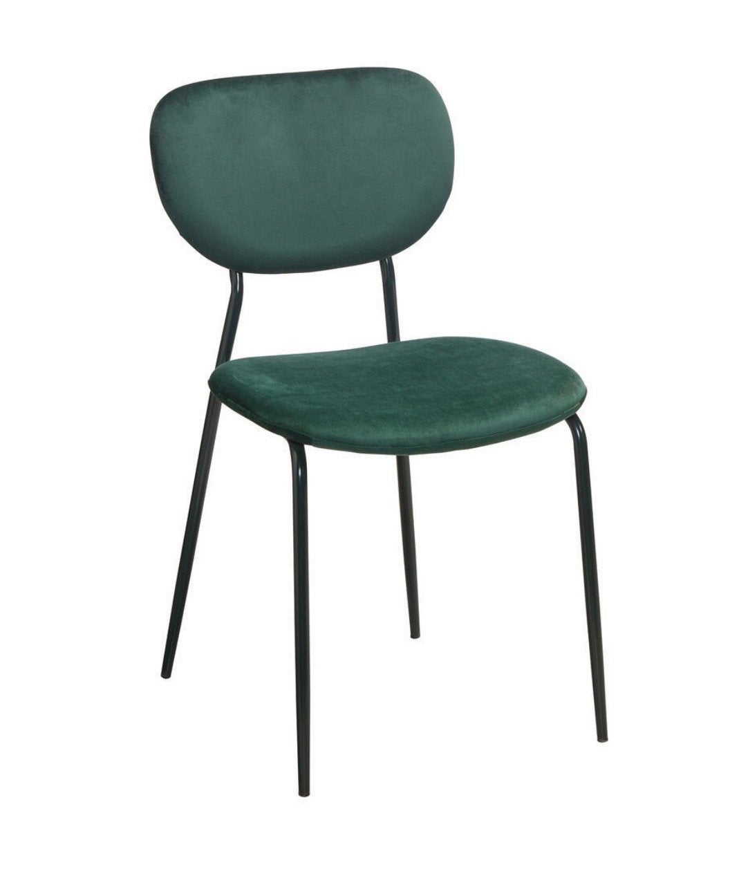 Groene Fluwelen Eetkamerstoelen met Zwart Metaal, Ophalen, Overige kleuren, Drie, Nieuw