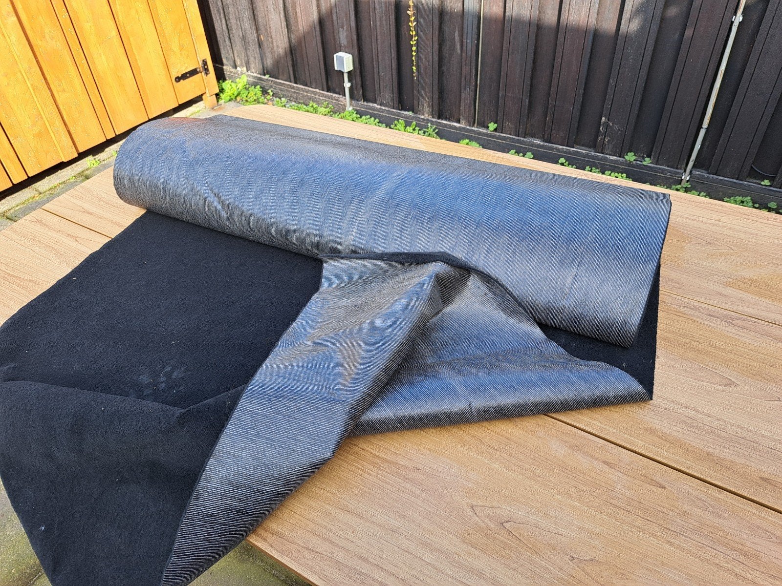 Rol stof - 1m breed x 7m lang, Ophalen, Gebruikt, Zwart, 200 cm of meer