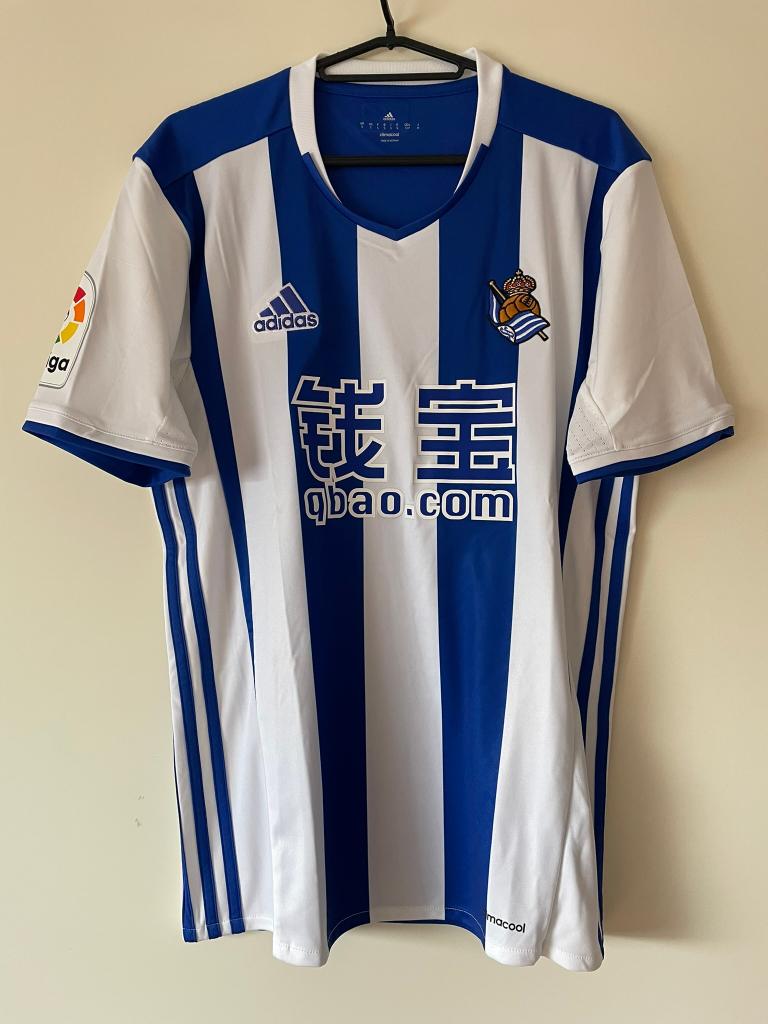 Real Sociedad Adidas Voetbalshirt Maat S, Kleding | Heren, Blauw, Ophalen of Verzenden, Zo goed als nieuw, Adidas