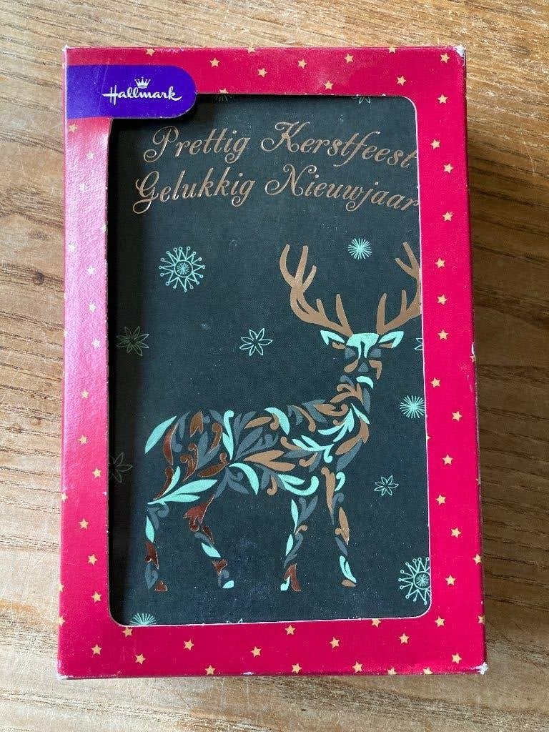 Doosje met 10 Hallmark kerstkaarten + enveloppen nieuw, Ophalen of Verzenden, Nieuw
