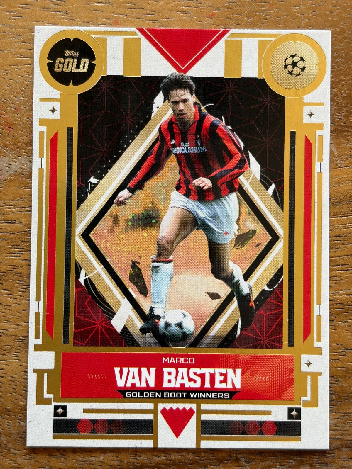 Marco van Basten Topps Gold Champions League kaart, Verzenden, Zo goed als nieuw, Buitenlandse clubs, Spelerskaart