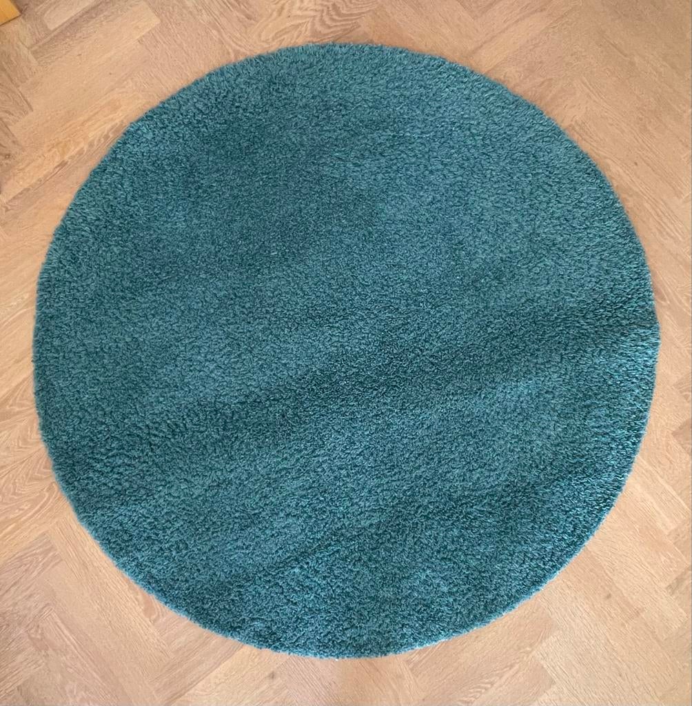 Ikea vloerkleed ADUM 130 cm petrol, Huis en Inrichting, Stoffering | Tapijten en Kleden, Ophalen, Gebruikt, 100 tot 150 cm, Blauw