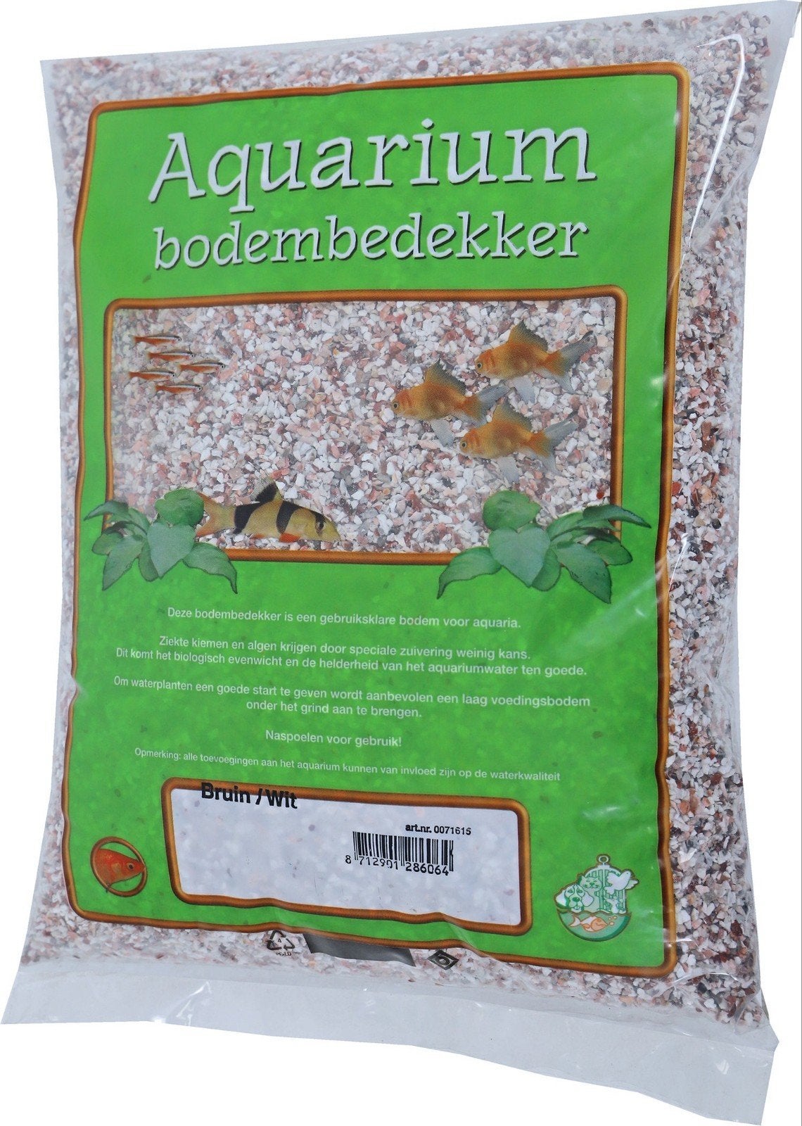 Aquarium grind bruin-wit, 5.7 kg, Ophalen, Grind, Zand of Voedingsbodem