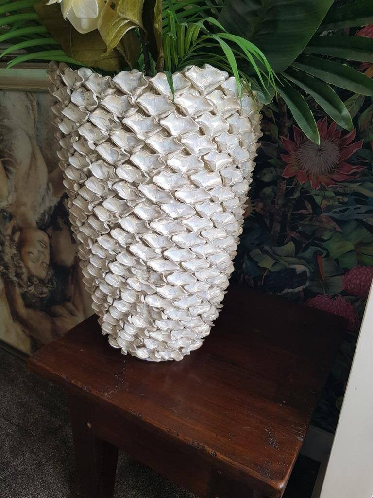XXL vaas/ pot I kleur parelmoer I schelpen, Ophalen of Verzenden