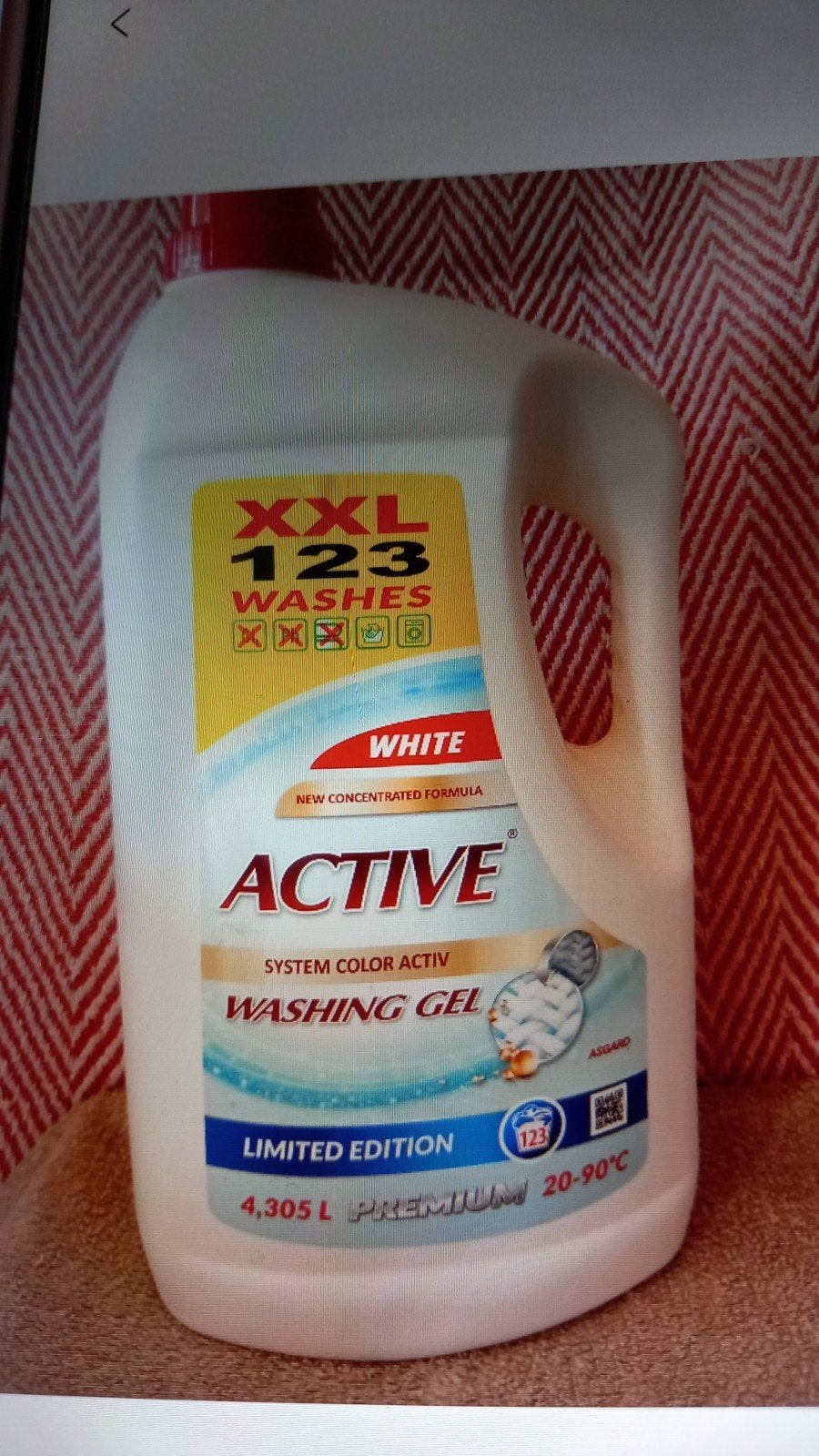 Active White Wasgel XXL 4,3L - 123 wasbeurten, Ophalen, Nieuw