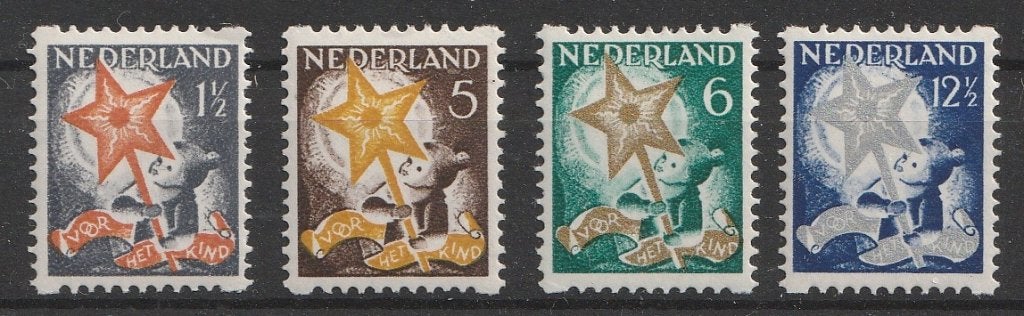 R98-R101 1933 Tweez. roltanding Kind MNH, Ophalen of Verzenden, T/m 1940, Postfris
