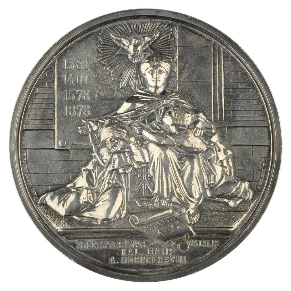 PENNING ZILVER Jacques Elion 3E EEUWFEEST MEISJESHUIS DELFT, Ophalen of Verzenden, Zilver, Nederland