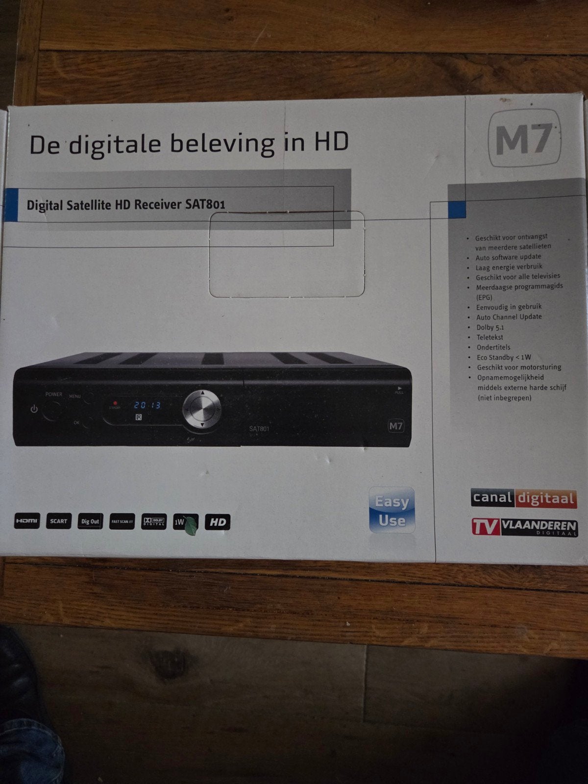 M7 Digital Satellite HD Receiver SAT801 - Canal Digitaal, Ophalen of Verzenden, Zo goed als nieuw, Decoder