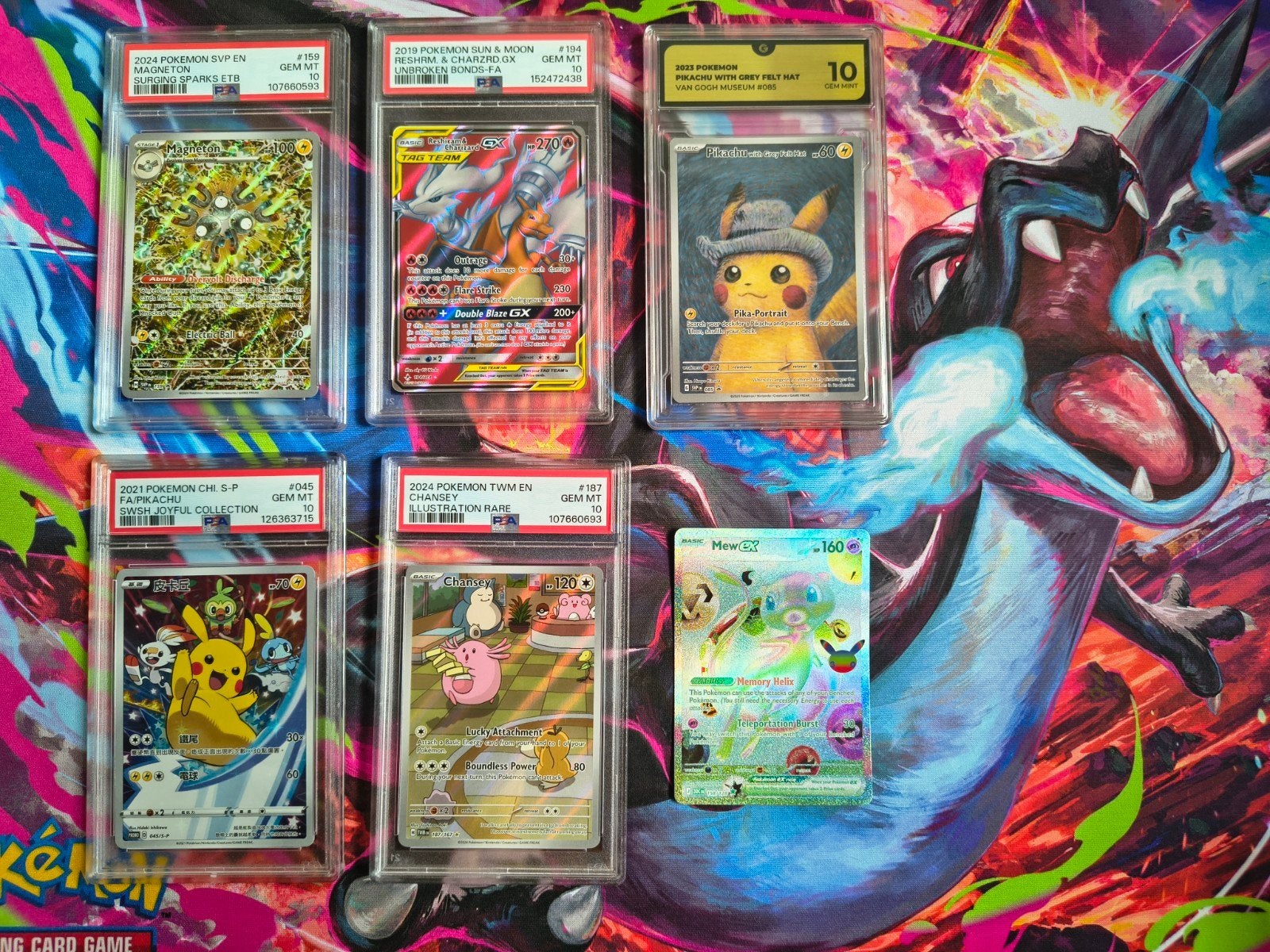 Partij Psa 10 Slabs + Pikachu van Gogh Gg 10 + 30th hitjes, Ophalen, Nieuw