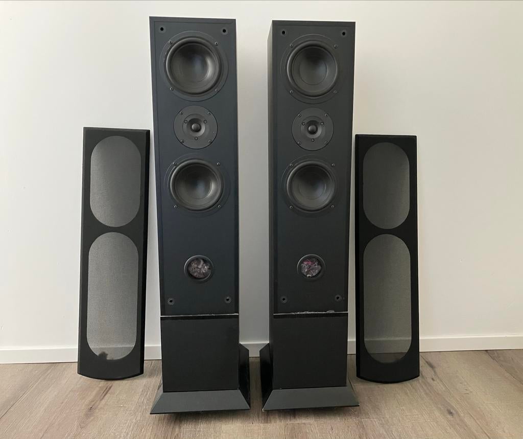 Audiolab Forto Luidsprekers - Made in Holland, Audio, Tv en Foto, Luidsprekers, Zo goed als nieuw, 60 tot 120 watt, Front, Rear of Stereo speakers