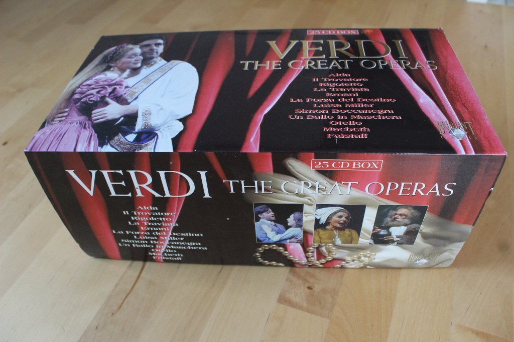 25 CD's van VERDI - de grootste opera's in cassette, Ophalen of Verzenden, Zo goed als nieuw, Romantiek, Boxset