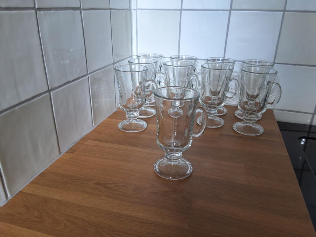 10 Irish Coffee Glazen, Ophalen of Verzenden