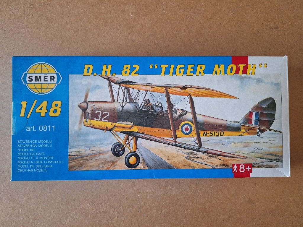 1:48 1/48 Smer D.H.82 “Tiger Moth”, Overige merken, Ophalen of Verzenden, Zo goed als nieuw, Groter dan 1:72